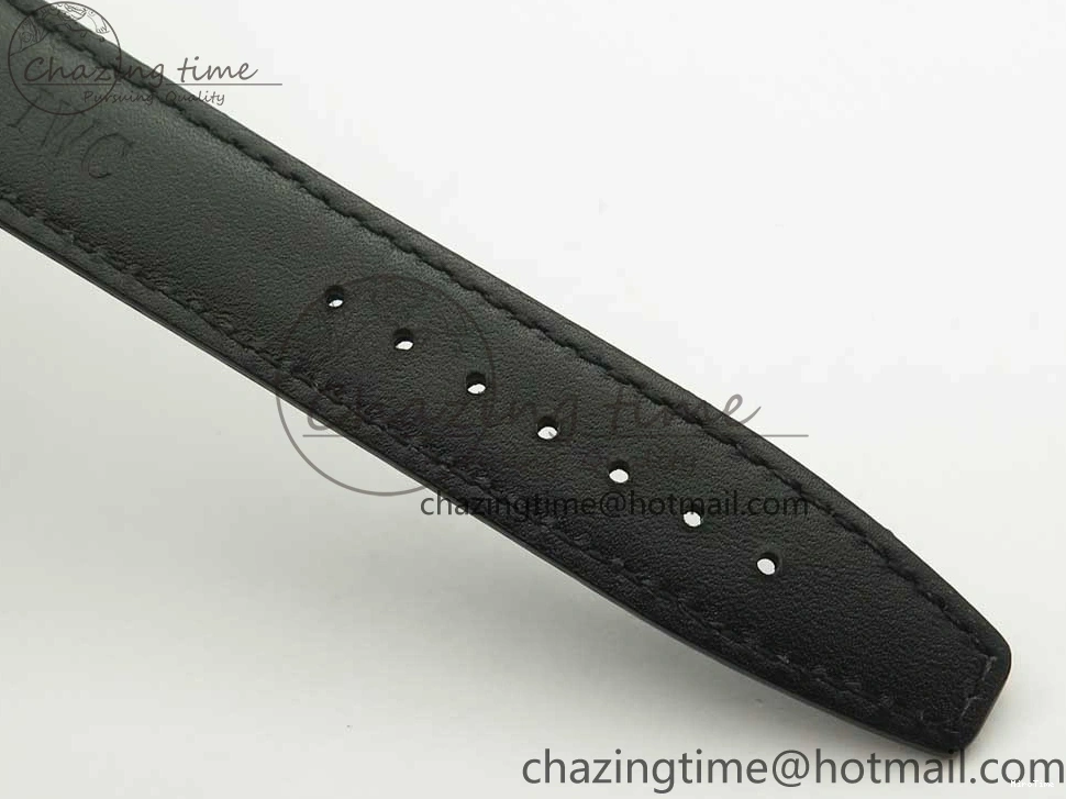 MIROTIME 0322 Affordable Portofino Automatic SS FKF 1:1 Best Edition Black Dial on Black Leather Strap A 7136